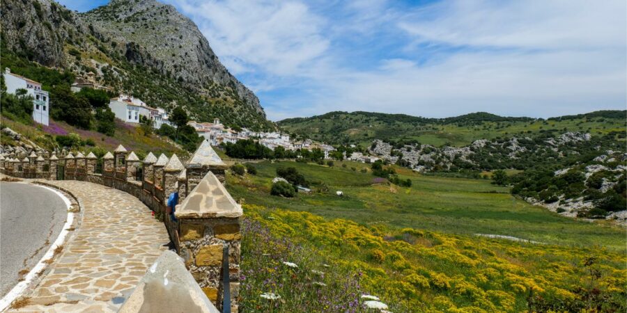Vue sur Villaluenga del Rosario Reportage de La porte des mondes (LPDM Production - Angers) en Andalousie, Castille et La Mancha - Villages blancs - Villaluenga del Rosario