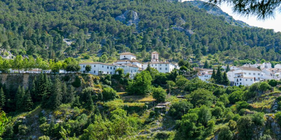 Vue sur Grazalema Reportage de La porte des mondes (LPDM Production - Angers) en Andalousie, Castille et La Mancha - Villages blancs - Grazalema